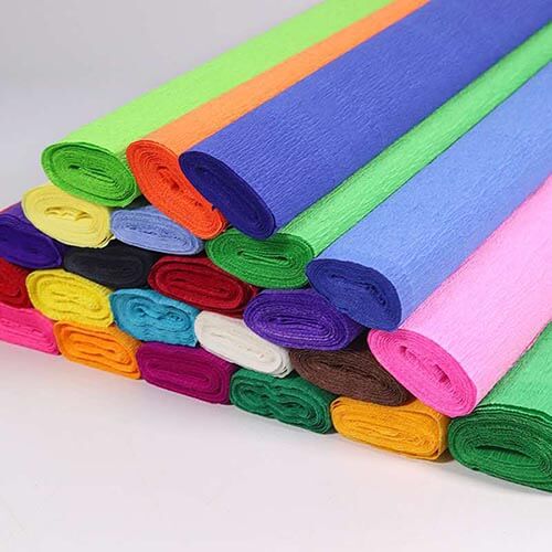 Colorful crepe paper rolls - multi color