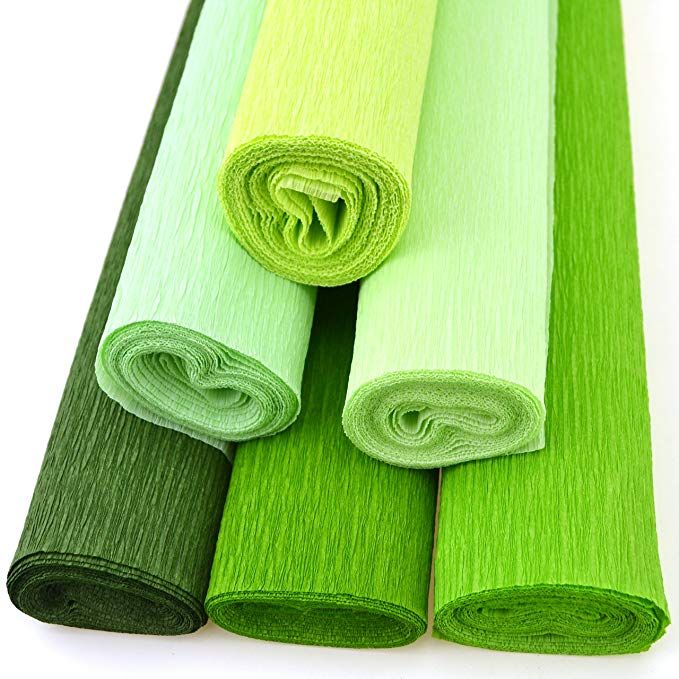 Vibrant crepe paper rolls - warm colors