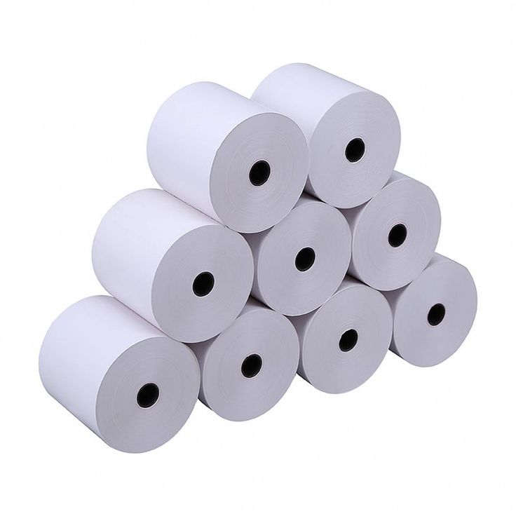 Thermal paper rolls stacked pyramid